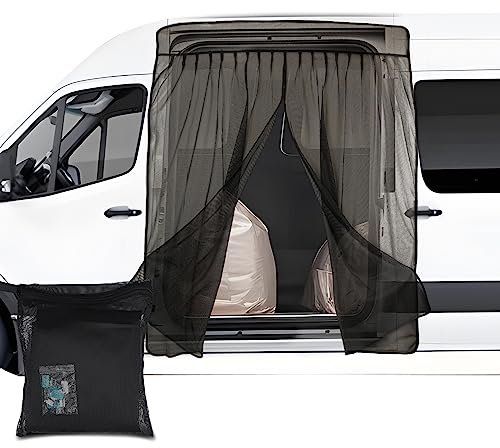 RVINGPRO Van Bug Screen for Sprinter, Universal Size Magnetic Mosquito Net for Ford Transit, ProMaster & Other Campervans, Motorhomes, RV Sliding Door Bug Mesh, Van Life Essentials (Large)