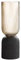 GILDE Deko Vase Glasvase - Blumenvase Windlicht aus Glas - Deko Herbst Winter - Farbe: Braun Schwarz Höhe 31,5 cm