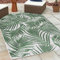 HomebyHome Outdoor Teppich Wetterfest 200x290 cm Sisal Optik Vintage Design Rechteckig Grün - Balkon Teppich Wasserfest Küchenteppich - Für Garten, Terasse, Camping, Außenbereich Teppich