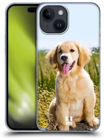Head Case Designs Golden Retriever Welpe Beliebteste Hunderassen Harte Rueckseiten Handyhülle Hülle Huelle kompatibel mit Apple iPhone 15