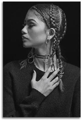 VZRSQZK Schauspielerin Zendaya Poster, dekoratives Gemälde, Leinwand-Wandposter und Kunstdruck, modernes Familienschlafzimmer-Dekor-Poster, 20 x 30 cm