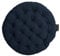 LINUM Pepper Elegantes Rundes Sitzkissen für Indoor und Outdoor Ø 37cm, 100% Baumwolle, Waschbar, Dunkles Marineblau