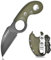 TONIFE Crescent Neck Knife Outdoor Messer Feststehende Klinge aus 8Cr14MoV-Stahl mit Scheide Lanyard und Clip Full Tang Messer Überlebensmesser (Grün+Grau Titan)