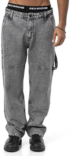 Redbridge Jeans im angesagten Cargo Design Weit Geschnitten Baggy Grau W34-L32