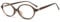 LIGOES Kleine ovale Brillenrahmen TR90 Bürobrille Retro Vintage koreanischer Stil Prescription Eyewears (brown with clear)