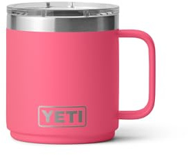 YETI Rambler 10 oz Stackable Mug, Vacuum Insulated, Stainless Steel with MagSlider Lid, Tropical Pink