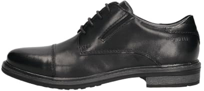 bugatti Herren Derby-Schnürschuh mit verstärkter Sohle für einen maskulinen Look, schwarz, 44 EU