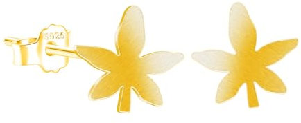 MOOFUN Ahornblatt Ohrringe Ohrstecker Gold Damen Ohrringe Stecker 925 Silber Ohrring Ohrschmuck für Mama Freundin Teenager Mädchen Frau Schwester Frauen Geschenk Geburtstagsgeschenk