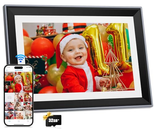 FamBrow 10.1 Inch WiFi Digital Photo Frame, Electronic Picture Frame with 16GB Storage+32GB Card, Digital Picture Frame with 1280x800 HD IPS Touch Screen, Instant Photo/Video Sharing via App