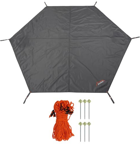 Andes Waterproof Camping Tent/Awning Groundsheet, Outdoor Multi Purpose Tarpaulin with Pegs & Carry Bag