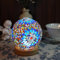 HyDlan Lámpara de mesita de noche de cristal, estilo bohemio (15,5 x 12,5 cm), conexión de alimentación USB, lámpara de escritorio decorativa, para decoración moderna, dormitorio, lámpara de noche,