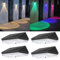 ELLASAY Solar Fence Lights Outdoor Garden,10 Color Modes Garden Lights Solar Powered Waterproof for Outside Deck Patio Gate Yard Decoration-4Pack