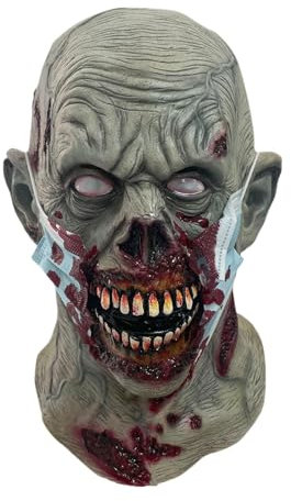 Masques De Zombies Effrayants pour Adultes, Masques De Vampire en Latex, Accessoires De Décoration d'horreur pour Costume d'halloween Effrayant