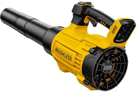 Soffiatore portatile senza fili, 600 CFM, 125 MPH, compatibile con batteria DeWALT 20 V Max, alimentato a batteria con motore brushless per la cura del prato, cortile, solo strumento, batteria e