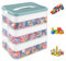 JMIATRY Aufbewahrungsboxen mit Deckel 30.5x23x32.5 cm, 3 Stufen Boxen Aufbewahrung Transparent Sortierbox Stapelboxen, Ordnungsboxen für Bausteine und Puzzle