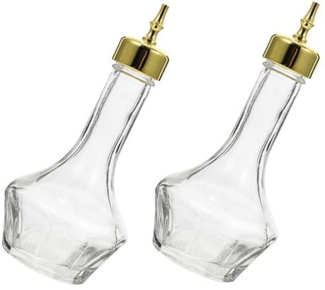 TOPBATHY 2 Pz Flacone Contagocce Per Cocktail Bottiglia Da Cocktail Per Feste Bottiglie Di Bitter Per Squisita Bottiglia Di Amaro Di Amaro Da Bar Bicchiere Transparent