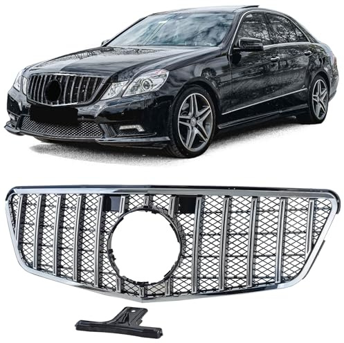 Sport Kühlergrill Schwarz Chrom für Mercedes E W212 S212 Vorfacelift 09-13