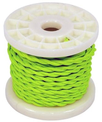Cavo elettrico tessile intrecciato decorativo 2x0,75 verde gemma