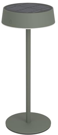 EGLO LED Solar Tischleuchte außen Simeri, kabellose Akku Tischlampe touch dimmbar, Solarlampe Outdoor aus Metall in Grün, warmweiß, neutralweiß, kaltweiß, IP54