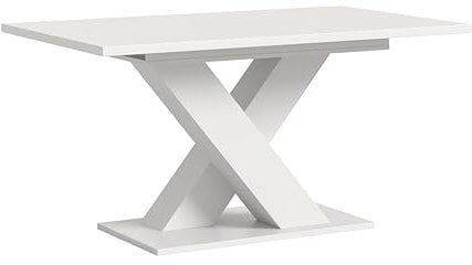 xonox.home - Esstisch Motion 150-190x76x90 cm in weiß Nb mit X-Fußgestell - ausziehbarer Esstisch Tisch Wohntisch Wohnen - modern und funktional