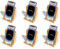 OSCO Bamboo Smart Phone Holder | 6 Pack | Mobile Stand | Cell Phone Dock | Device Cradle | H10 x W8.0 x D7.0cm |