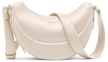Expatrié Handtasche Damen - Livia | Half Moon Bag Schultertasche, Crossbody Bag im Halbmond Design, Halbrunde Tasche aus Veganem Leder, Wasserabweisend