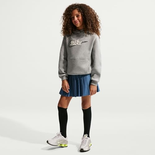 Nike Sportswear Club Fleece Hoodie Für Ältere Kinder, Dk Grey Heather/Black/Sail, IF2291-063, XS