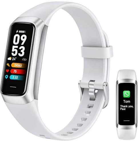 KoolShiro Fitness Tracker with 24/7 Heart Rate, Health Smart Watch with Sleep Monitor for Women Men, IP68 Waterproof Activity Trackers with Pedometer, Blood Oxygen Pressure (Gray)