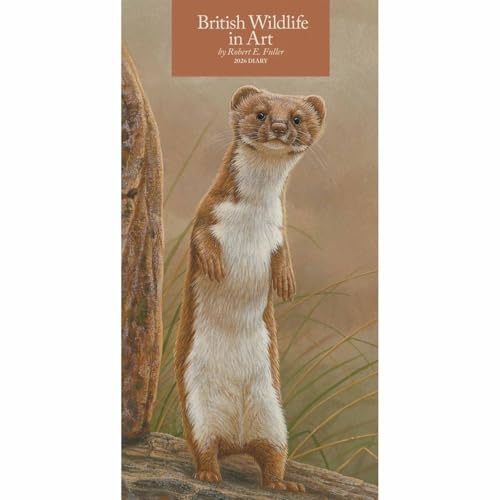 Carousel Worldwide British Wildlife in Art 2026 Slim Diary Planner – Week-to-View Pocket Diary, Illustrated Wildlife Cover, Organiser for Handbag or Jacket Pocket