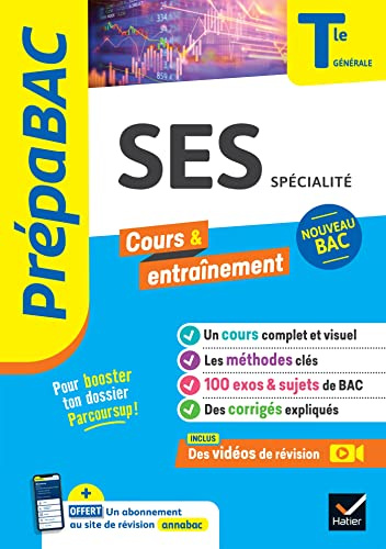 Prépabac - SES Tle générale (spécialité) - Bac 2027: cours, méthodes & sujets corrigés (programme de Terminale)