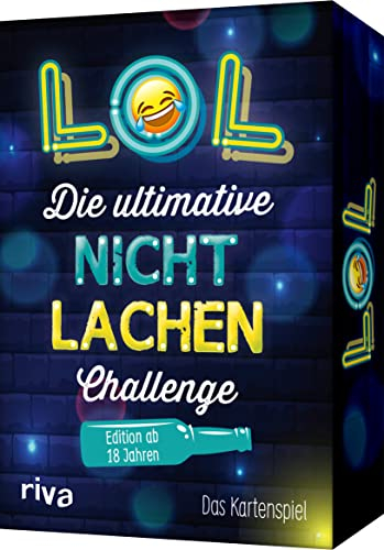 LOL – Die ultimative Nicht-lachen-Challenge – Edition ab 18 Jahren: Mit den besten Witzen, Flachwitzen, Scherzfragen für Erwachsene. Partyspiel mit Trinkspielvariante