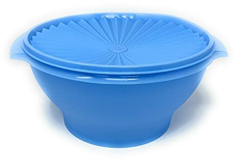 Tupperware Large 17 Cup Servalier Serving Bowl Brilliant Blue