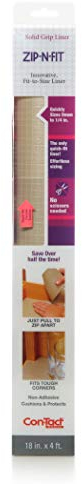 Con-Tact Zip-N-Fit Solider Grip Liner, Vinyl, Taupe, 18 x 4', 6