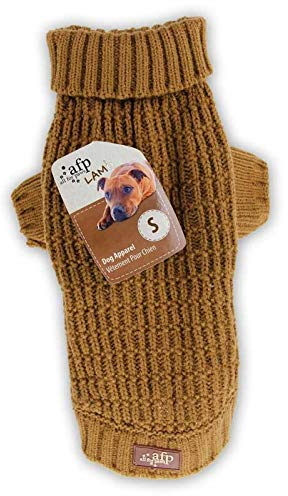 All For Paws Hunde-Pullover, Strick-Design, Grau, Small