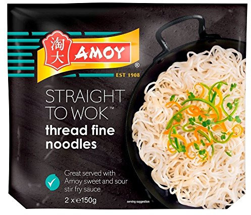 Amoy Straight to Wok Thread Fine Noodles (2 per Pack - 300g) - Pack of 2
