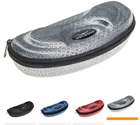AqtivAqua Brillenetui Hardcase für Schwimmbrillen Sonnenbrillen Brille (Farbe Silber)