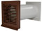EASYTEC® Mauerkasten Ø 150 mm braun mit Teleskoprohr und Rückstauklappe