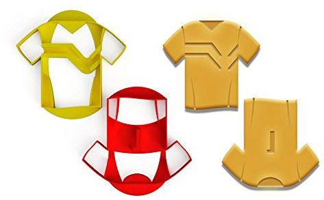3DREAMS Football Cookie Cutter Boys Football Cookie Cutter │ Includes 2 Recipes │ Organic Plastic │Made in Germany │ Football Field Ball Jersey Cookie Cutter Children's Birthday Party for Cake