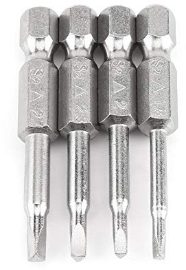 Akozon 4pcs 50mm Dreieck-Schraubendreher Bits Δ1.8 / Δ2.0 / Δ2.3 / Δ2,7 1/4 Zoll Sechskantschaft
