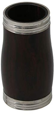 Yibuy Klarinette mit Metallring, für Bb Ebenholz, 60 mm Länge, Schwarz