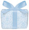 5er Set Geschenkpapier Bögen Hellblau mit Ornamente, für Kinder Kindergeburtstag Baby Geburt Taufe für Jungs in Blau, Format 50 x 70 cm