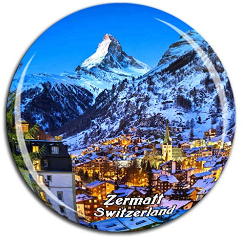 Weekino Die Matterhorn Zermatt Schweiz Kühlschrankmagnet 3D Kristallglas Tourist City Travel Souvenir Collection Geschenk Starke Kühlschrank Aufkleber