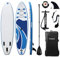 Triclicks 10ft Stand Up Paddle Boards Inflatable SUP Board Surfboard - Beginner's Kit. Adjustable Paddle, Air Pump With Pressure Guage, Fin, Repair Kit, Premium Leash & Rucksack (Style 7)