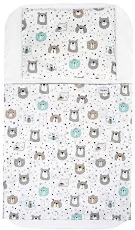 FlyIdeas Next2me Beistellbett Spannbettlaken 4 Teile Komplett-Set 83x50 cm mit wasserdichte Matratzenschoner - Kompatibel mit Baby Beistellbetten und Matratzen 50x83 und ähnlich, 100% Baumwolle