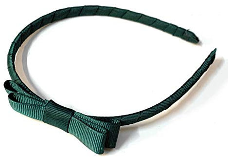 Serre-tête classique avec nœud pour enfants - Fait à la main - Pour l'école, un mariage, une fête d'anniversaire - Plus de 20 couleurs (vert émeraude)