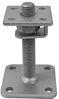 GeZu Impex® Pfostenträger Hans höhenverstellbar M24 x 150 mm, 80 x 80 mm Stützenfuß Pfostenschuh Balkenträger