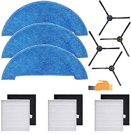 Quata Ersatz Filter BüRste Wischtuch Ersatz Teil ZubehöR Set für V80 V85 ZACO V80 V85 Roboter Vakuum Staubsauger