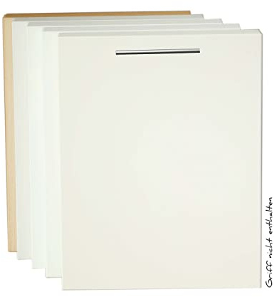 Holzgrusskarten.at Geschirrspülerfront voll-, teilintegrierte Spülmaschinen, Geschirrspülertür in Creme Magnolia - 444 x 665 mm, 19mm Stärke