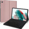 JADEMALL Funda con Teclado para Samsung Galaxy Tab A8 10.5'', Teclado Bluetooth Inalámbrico Desmontable con Funda y Portalápices para Samsung Galaxy Tab A8 10.5 Pulgadas (SM-X200/X205/X207), Oro Rosa
