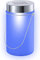 Lámpara solar LED decorativa, lámpara solar en tarro de cristal con aro, lámpara decorativa de cristal para colgar (azul)